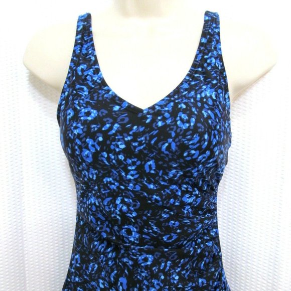 Speedo Competition Swimsuit Size 6 Lined One Piece Swimwear Print - Picture 1 of 16